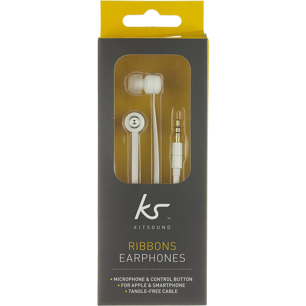 Гарнитура Kitsound KS Ribbons earphones (white) KSRIBWH Дополнительно 40 - 20000