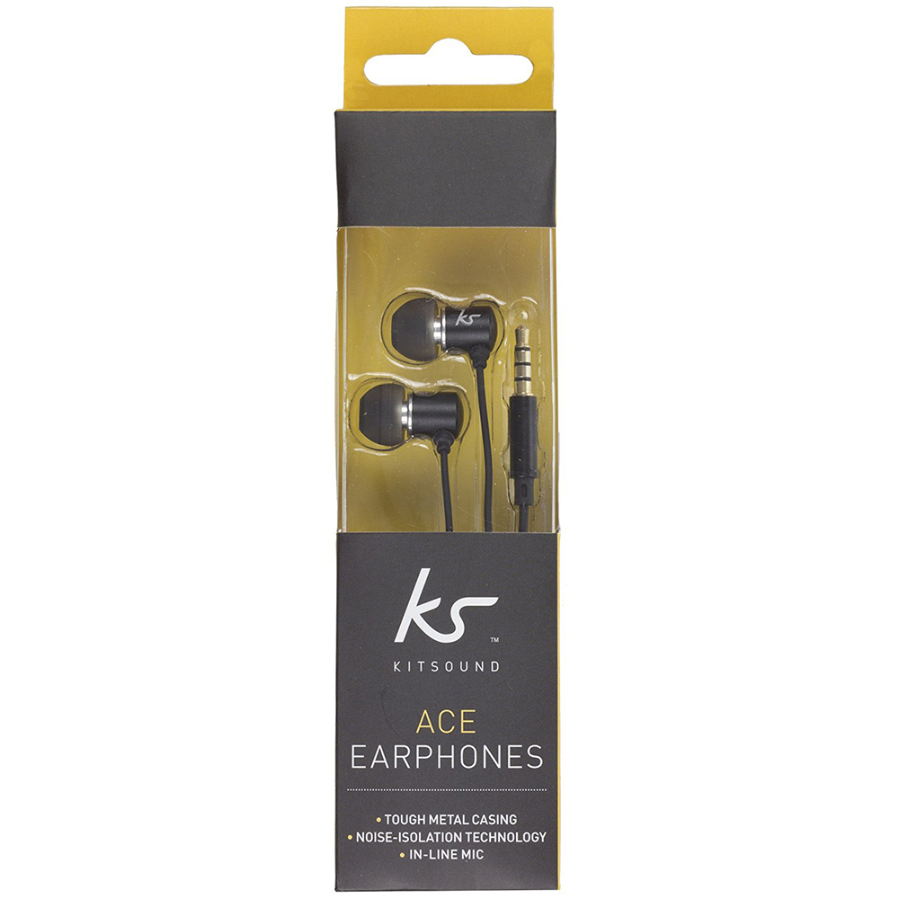 Гарнитура KIT Ace In-Ear Headphones Black (KSACEMBK) Конструкция внутриканальные (в ушной канал)