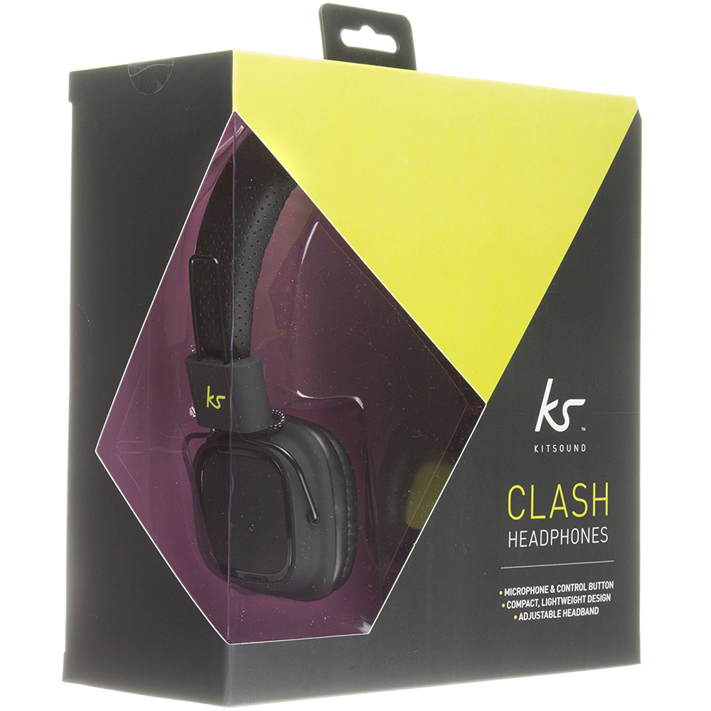 Гарнитура KIT Clash On-Ear Headphones Black(KSCLABK) Дополнительно 20 - 20000