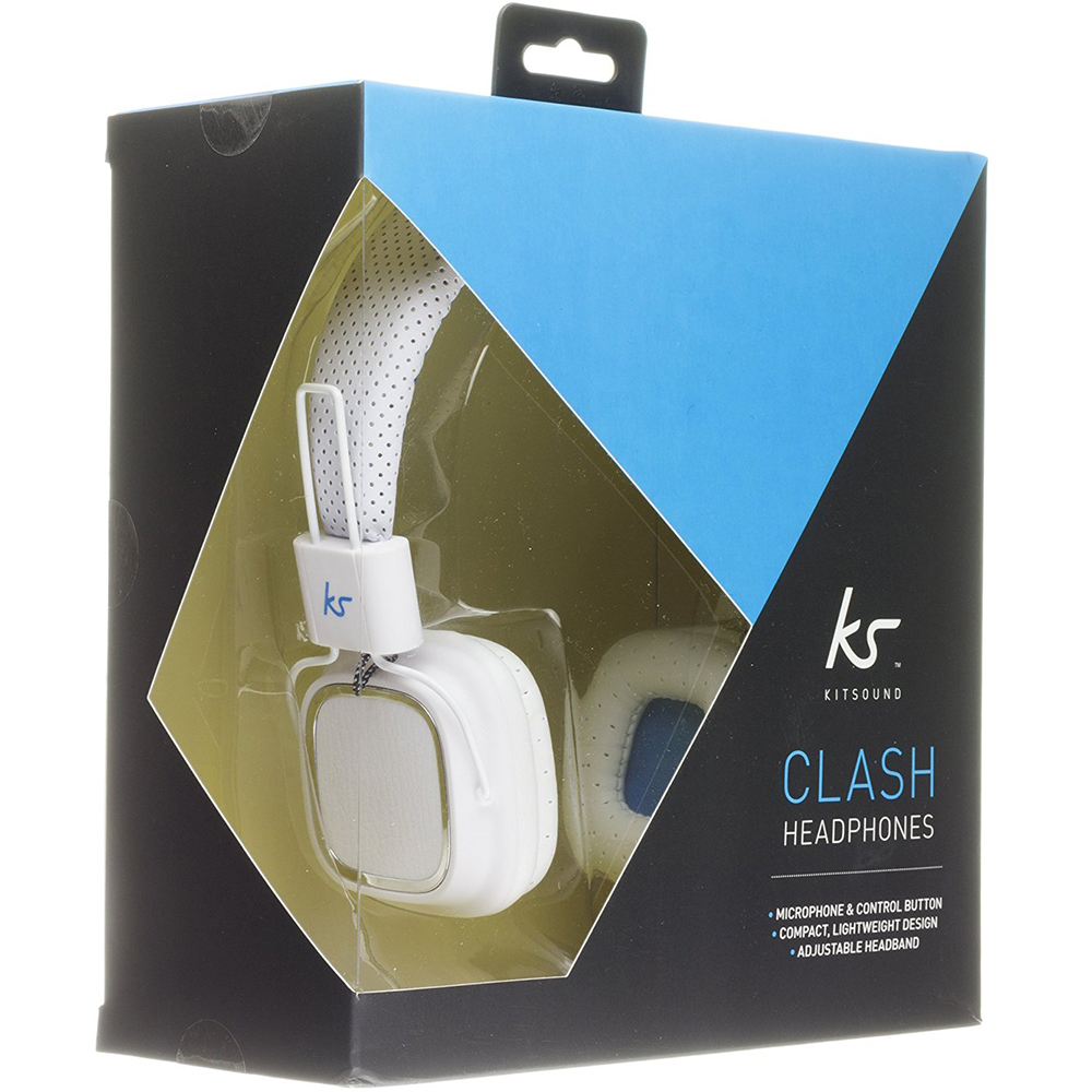 Гарнитура KIT Clash On-Ear Headphones White (KSCLAWH) Дополнительно 20 - 20000