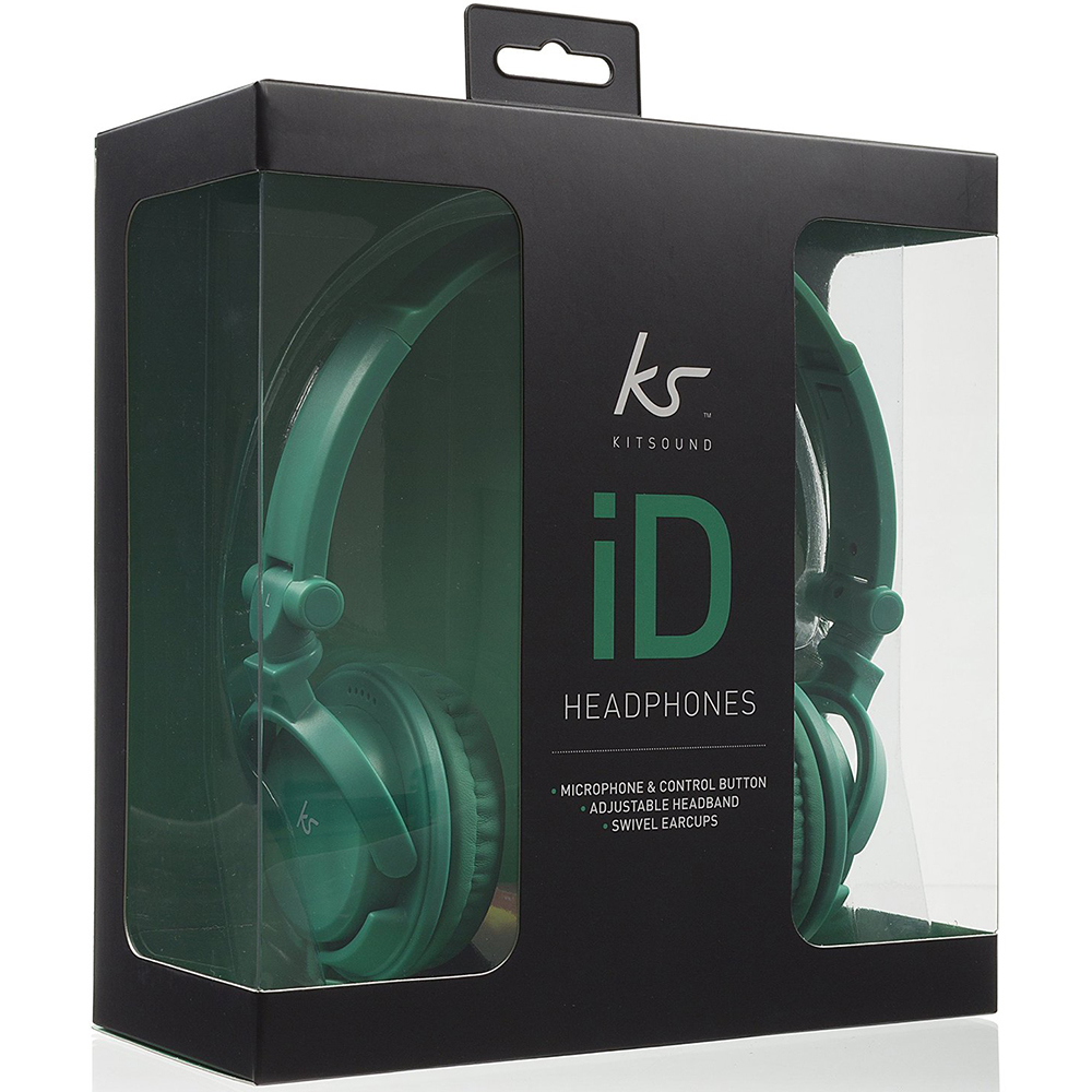 Гарнитура KIT iD Headphones Green (KSIDGR) Дополнительно 20 - 20000