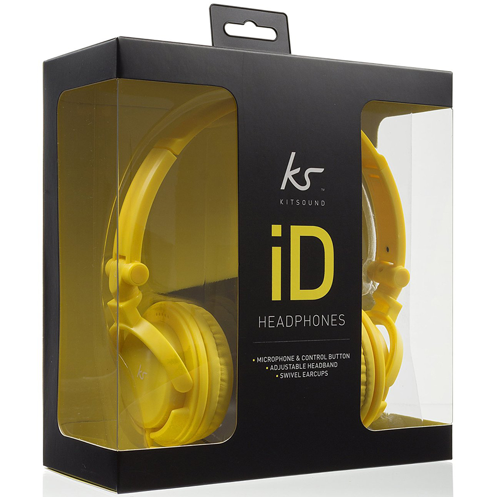 Гарнитура KIT iD Headphones Yellow (KSIDYL) Дополнительно 20 - 20000