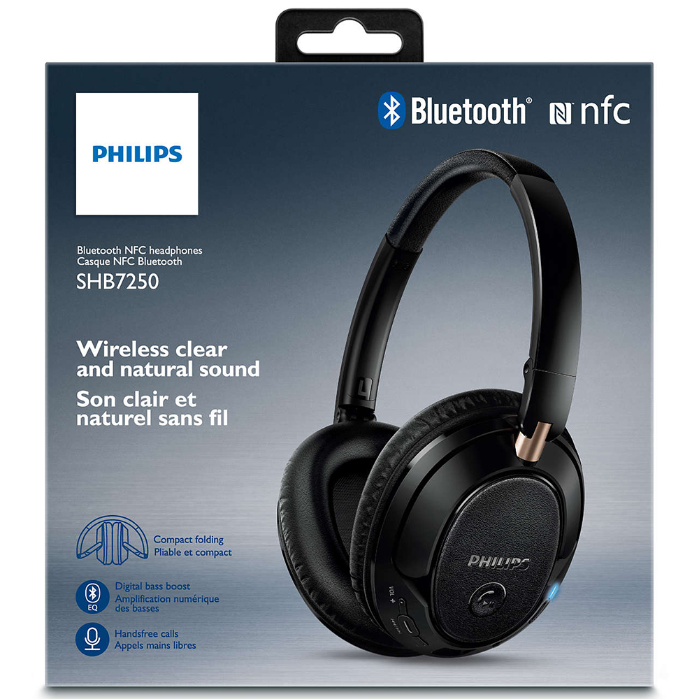 Гарнитура PHILIPS SHB7250/00 Mic Wireless Black Вид гарнитура