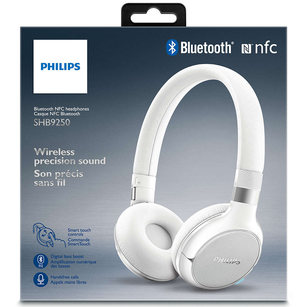 Гарнитура PHILIPS SHB9250WT/00 Mic Wireless White Дополнительно 8 - 40000