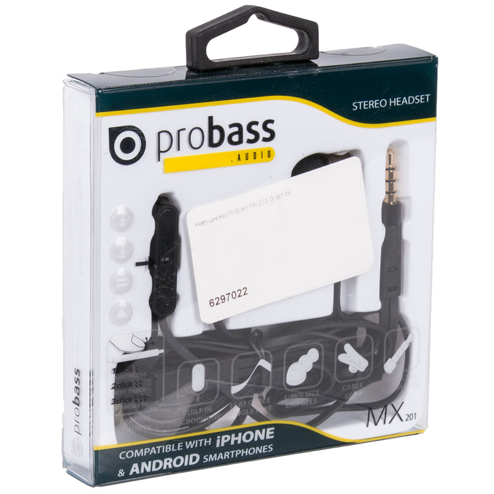 Фото Гарнітура PROBASS MX201 Graphite