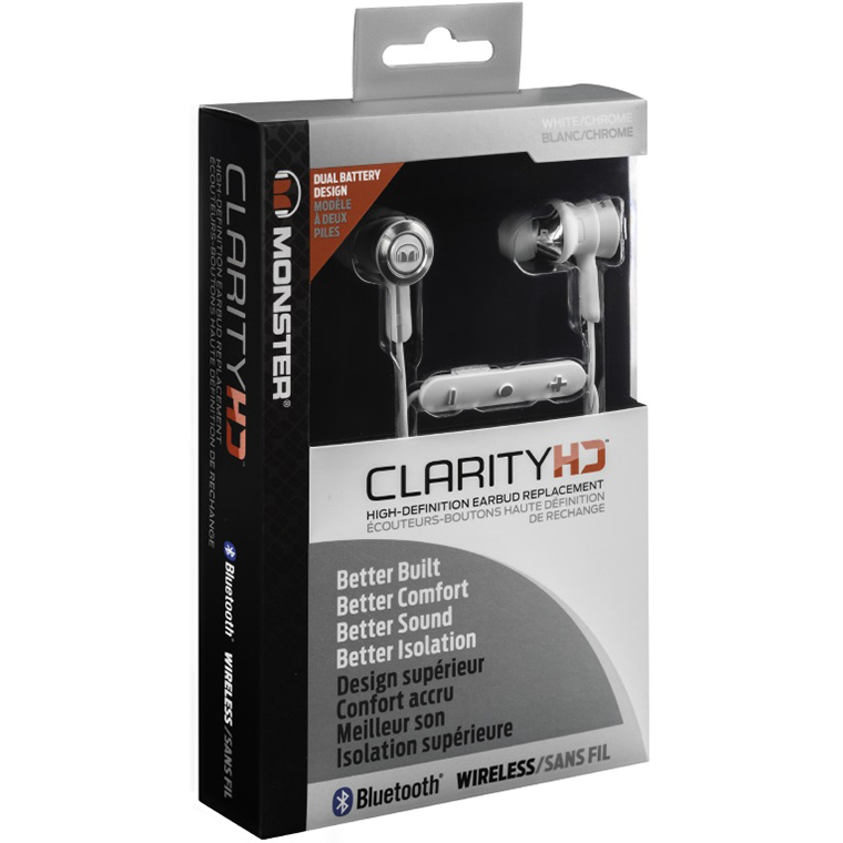 Гарнітура MONSTER CLARITY HD White and Chrome (MNS-137031-00) Кріплення шнурок на шию