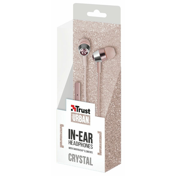 Гарнітура TRUST Urban Crystal Pink (21288) Конструкція внутрішньоканальні (у вушний канал)