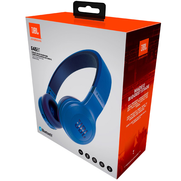 Гарнітура JBL E45BT Blue (JBLE45BTBLU) Конструкція накладні (накладаються на вухо)