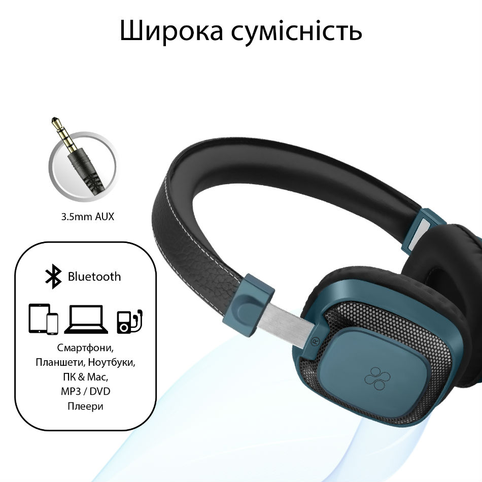 Фото Гарнітура PROMATE Melody-BT Blue (melody-bt.blue)