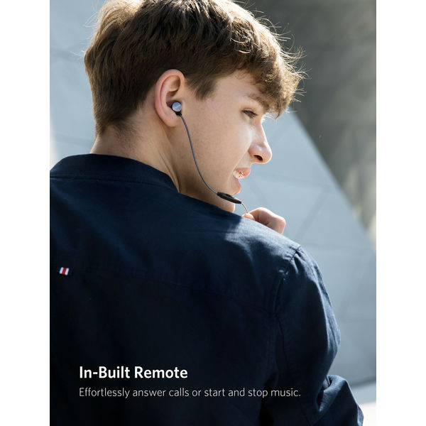 Гарнитура ANKER SoundBuds Verve with RC Gray (A38010F1) Подключение проводное