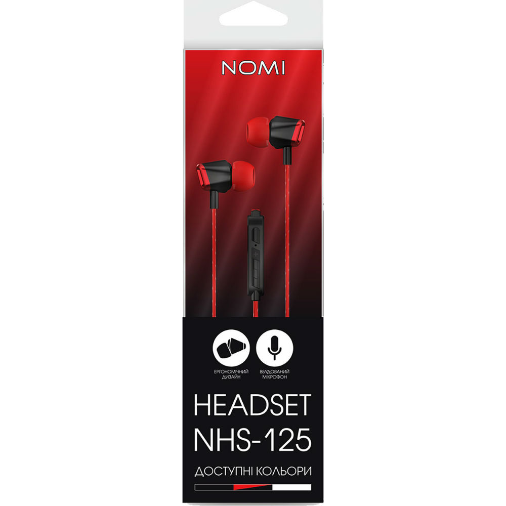 Гарнітура NOMI NHS-125 Black/Red (378459) Вид гарнітура