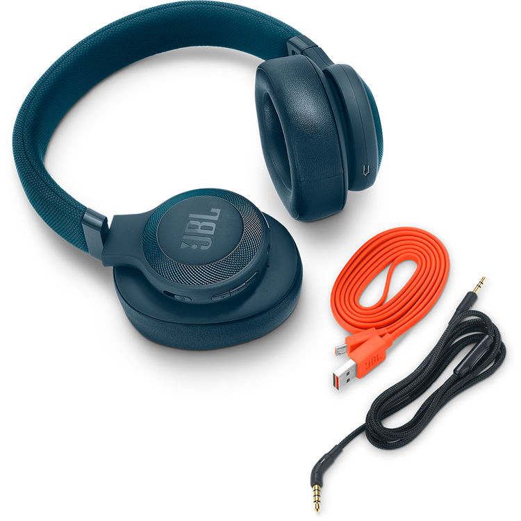 Гарнітура JBL E65BT NC Blue (JBLE65BTNCBLU) Кріплення дуга (над головою)