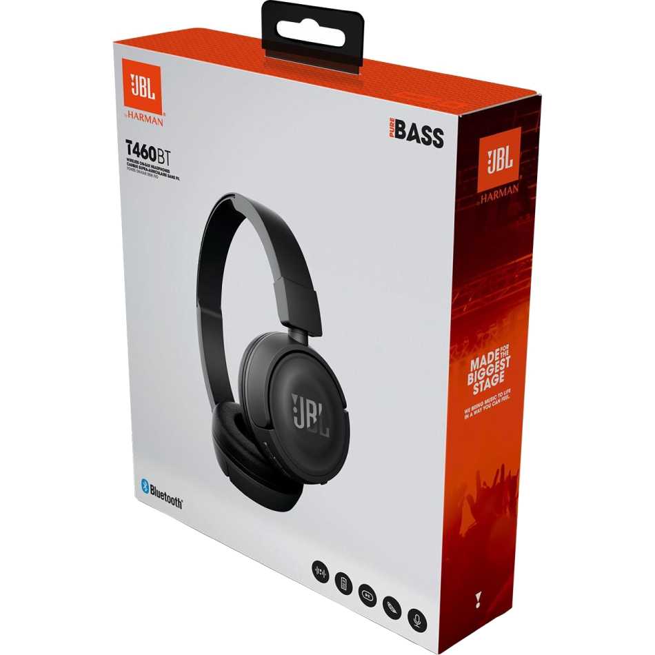 Фото Гарнітура JBL T460BT Black (JBLT460BTBLK)