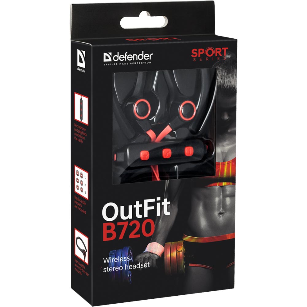 Гарнітура DEFENDER OutFit B720 Black/Red (63721) Вид гарнітура