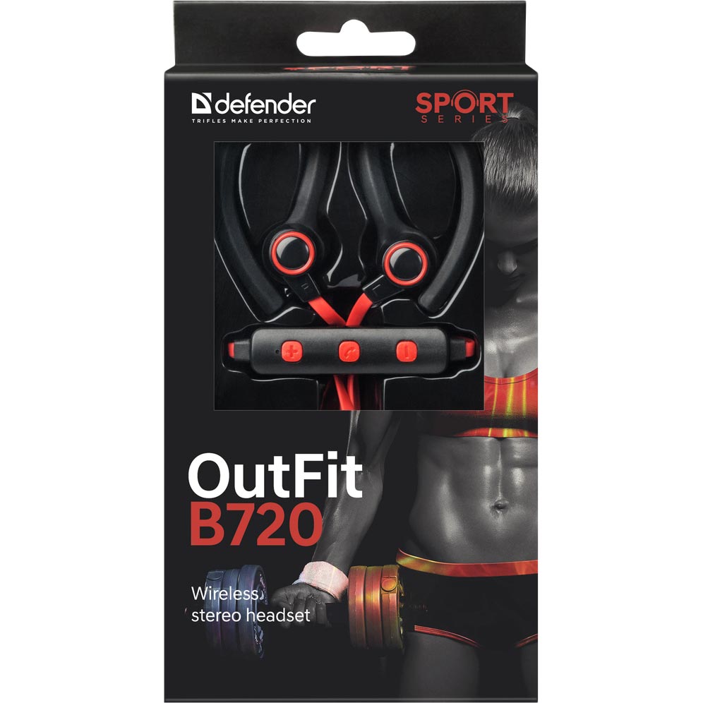 Гарнітура DEFENDER OutFit B720 Black/Red (63721) Додатково 20-20000