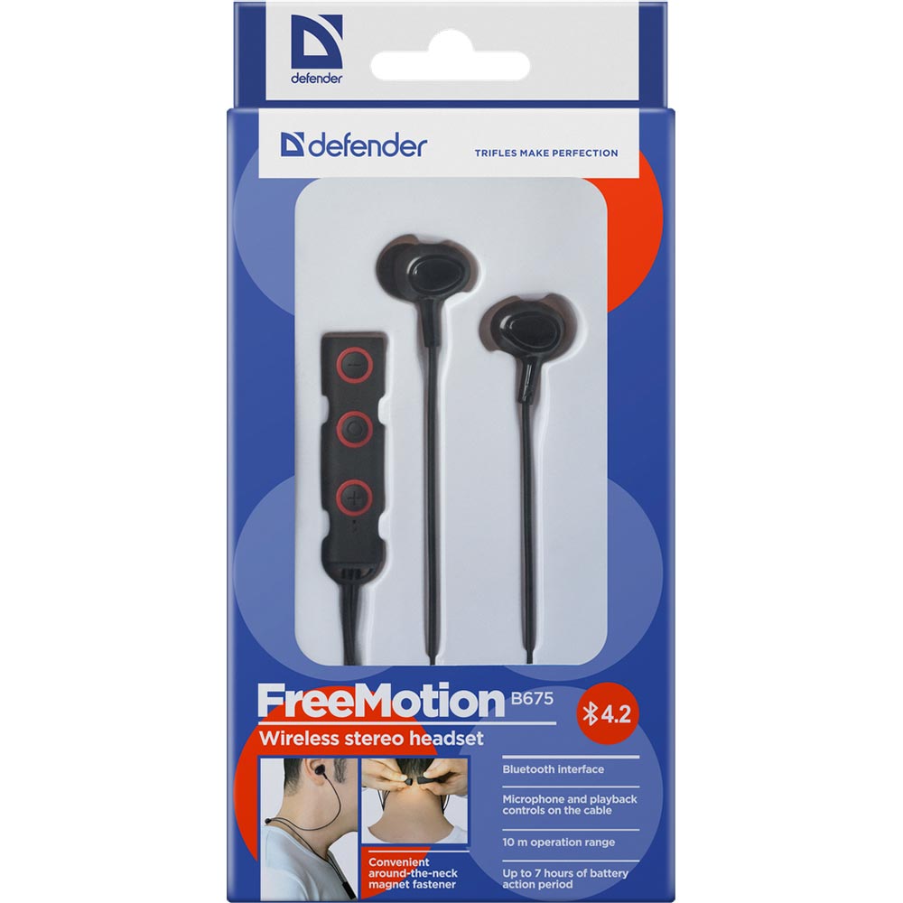 Замовити Гарнітура DEFENDER FreeMotion B675 Black (63675)