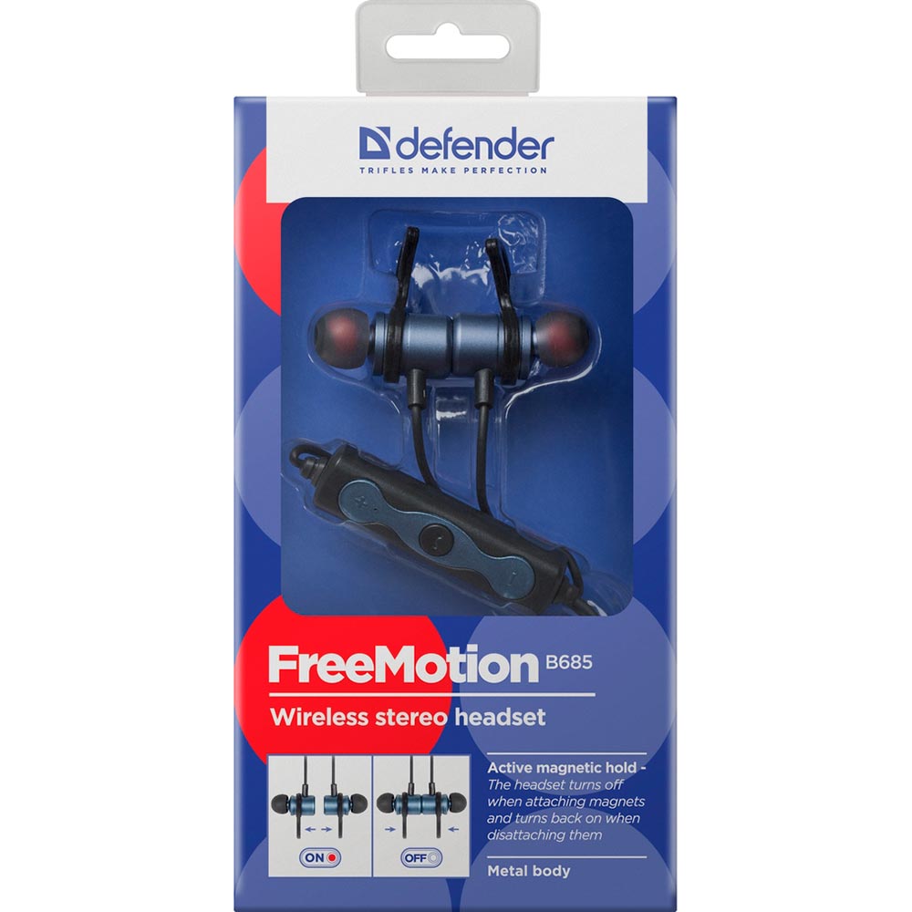 Замовити Гарнітура DEFENDER FreeMotion B685 Blue metallic (63685)