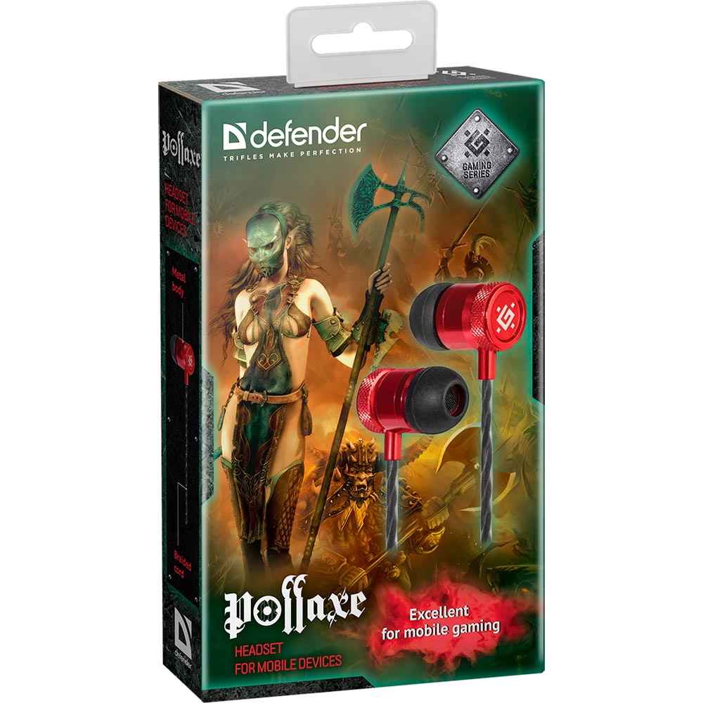 Гарнітура DEFENDER Pollaxe Black/Red (64453) Вид гарнітура