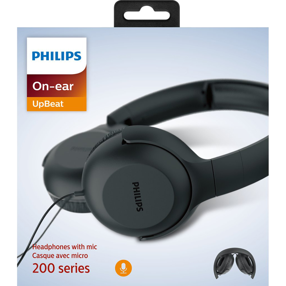 Гарнітура PHILIPS Mic Black (TAUH201BK/00) Кріплення дуга (над головою)