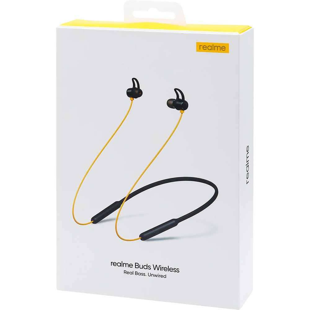 Зовнішній вигляд Гарнітура REALME Buds Wireless Black-Yellow (2001000177707)