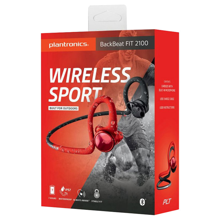 Гарнітура PLANTRONICS BackBeat Fit 2100 Lava-black (157918) Конструкція вкладиші (у вушну раковину)