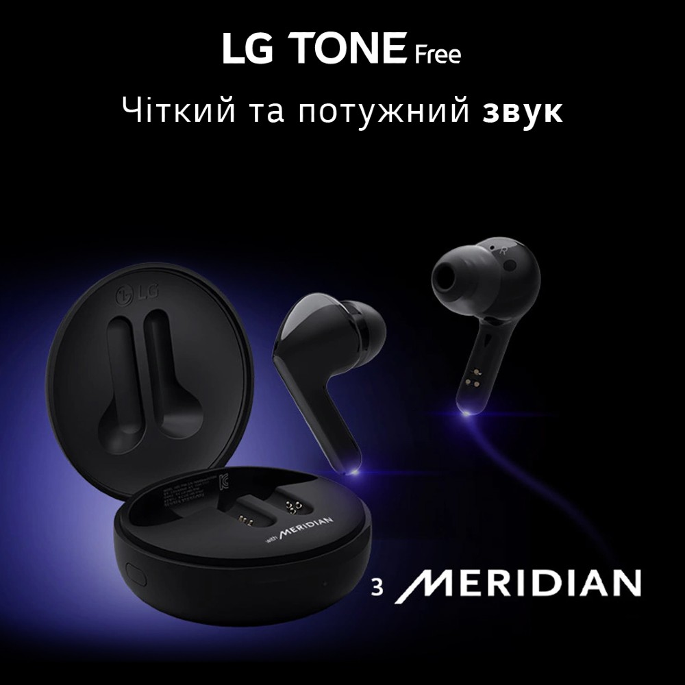 Фото Гарнитура LG TONE Free FN6 True Wireless Black (HBS-FN6.ABRUBK)