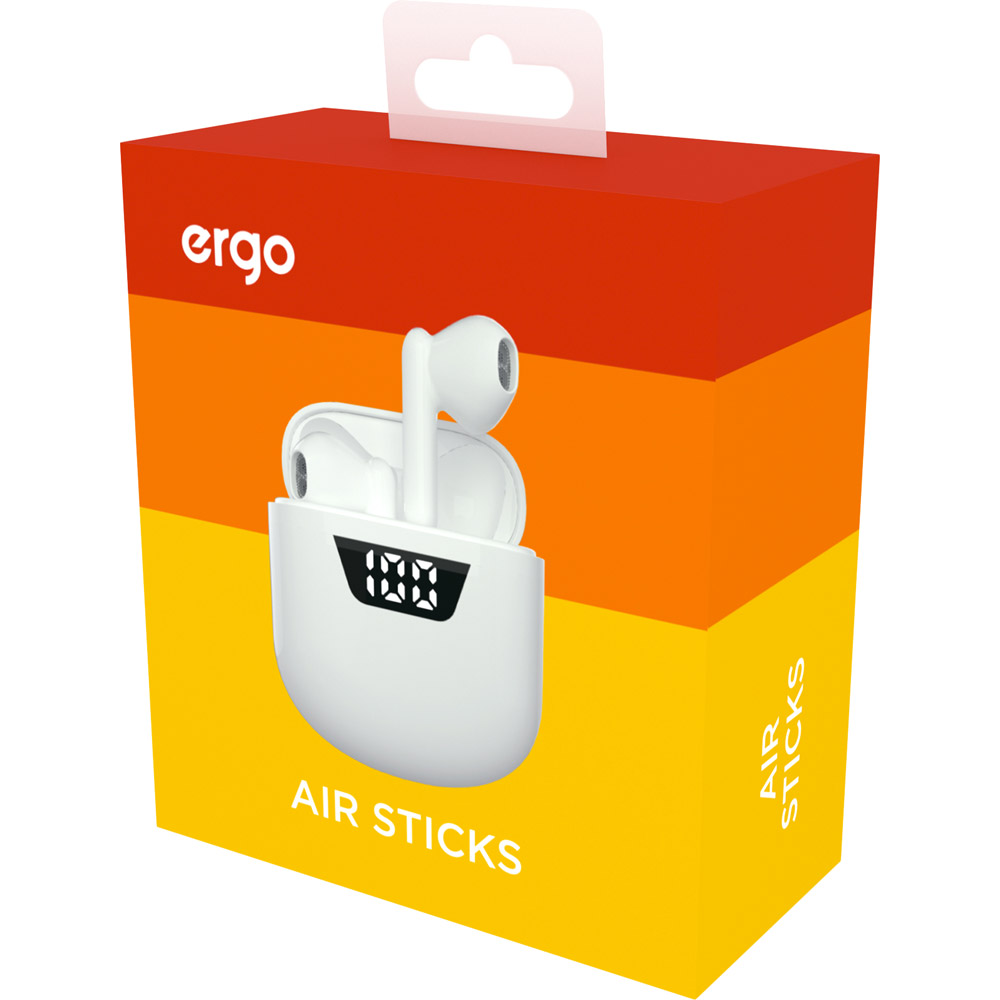 Замовити Гарнітура Ergo BS-720 Air Sticks White (BS-720W)