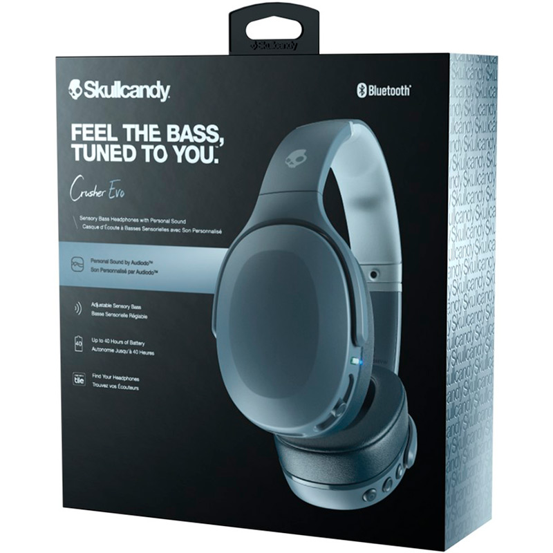 Гарнітура SKULLCANDY BT Crusher Evo Chill Grey (S6EVW-N744) Кріплення дуга (над головою)