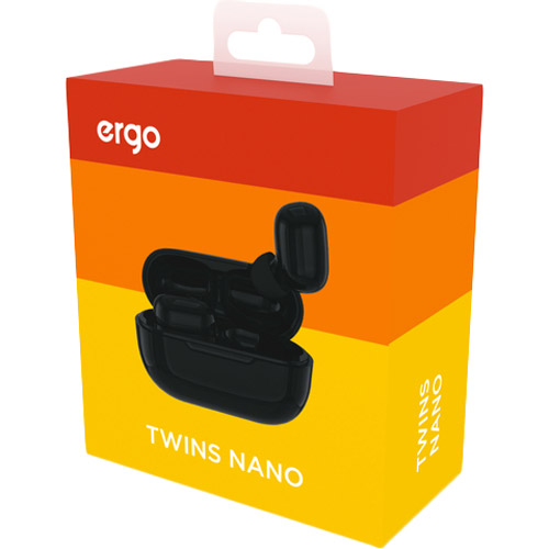 Гарнітура ERGO BS-510 Twins Nano Black (BS-510K) Кріплення TWS (без дроту)