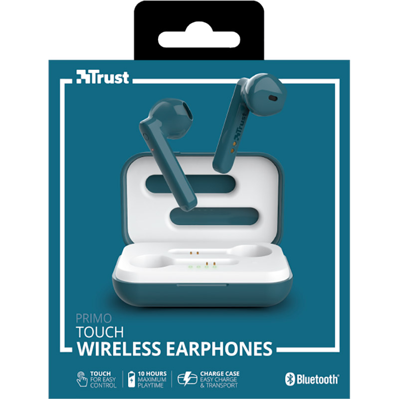 Фото Гарнитура TRUST Primo Touch True Wireless Mic Blue (23780)