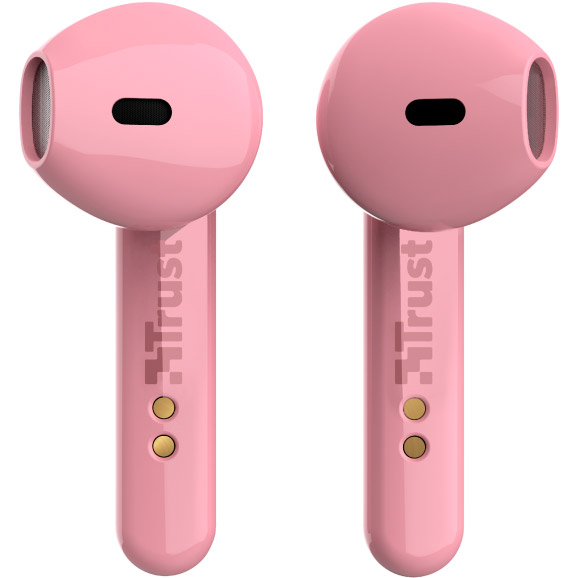 Гарнитура TRUST Primo Touch True Wireless Mic Pink (23782) Акустическое оформление закрытые