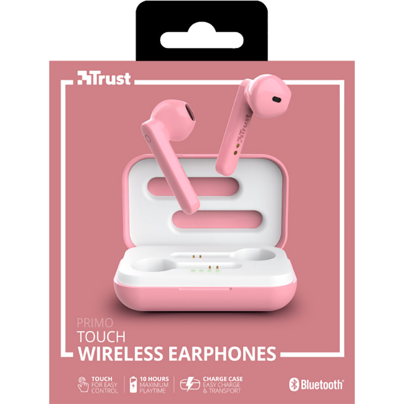 Фото Гарнитура TRUST Primo Touch True Wireless Mic Pink (23782)