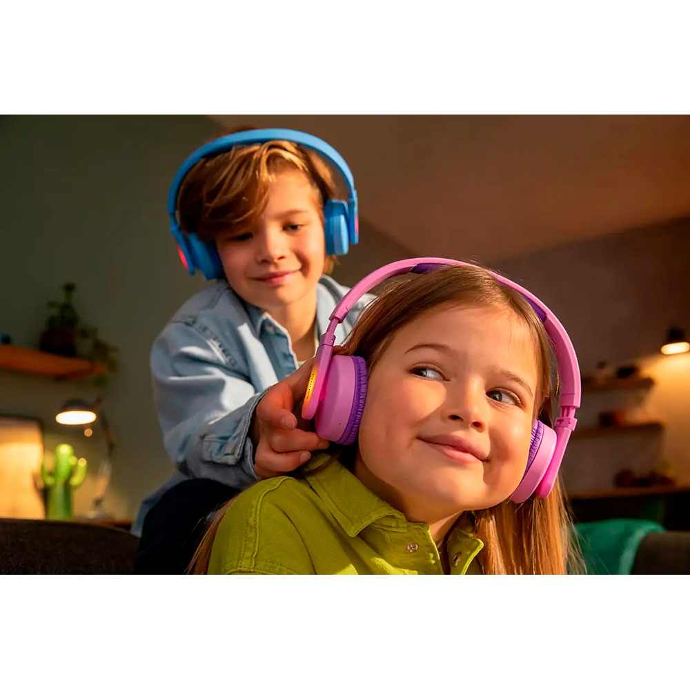 Гарнітура Philips Kids TAK4206 On-ear Colored light panels Wireless Pink (TAK4206PK/00) Акустичне оформлення закриті