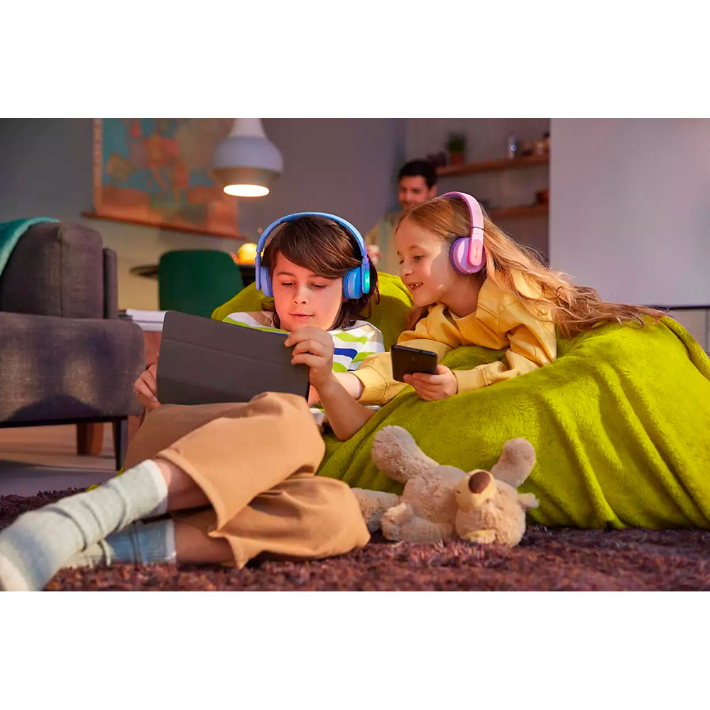 Гарнітура Philips Kids TAK4206 On-ear Colored light panels Wireless Blue (TAK4206BL/00) Кріплення дуга (над головою)