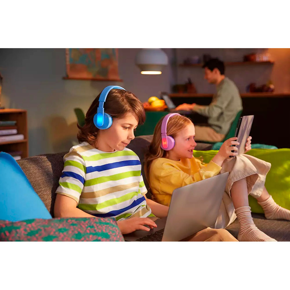 Гарнітура Philips Kids TAK4206 On-ear Colored light panels Wireless Blue (TAK4206BL/00) Конструкція накладні (накладаються на вухо)