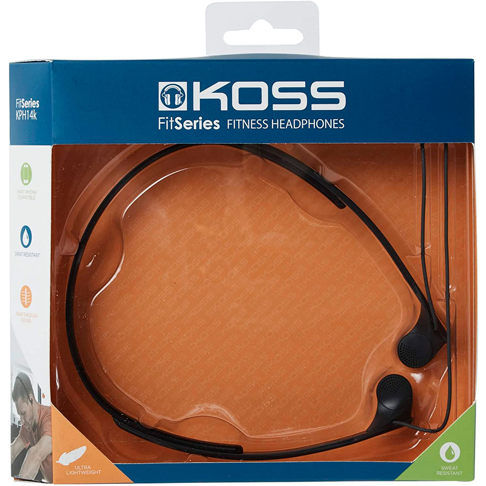 Наушники Koss KPH14K Fitness Black (189014.101) Крепление дуга (над головой)