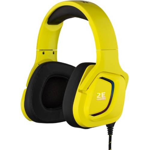 Гарнитура 2E GAMING HG340 RGB 3.5mm Yellow (2E-HG340YW) Конструкция полноразмерные (полный обхват уха)