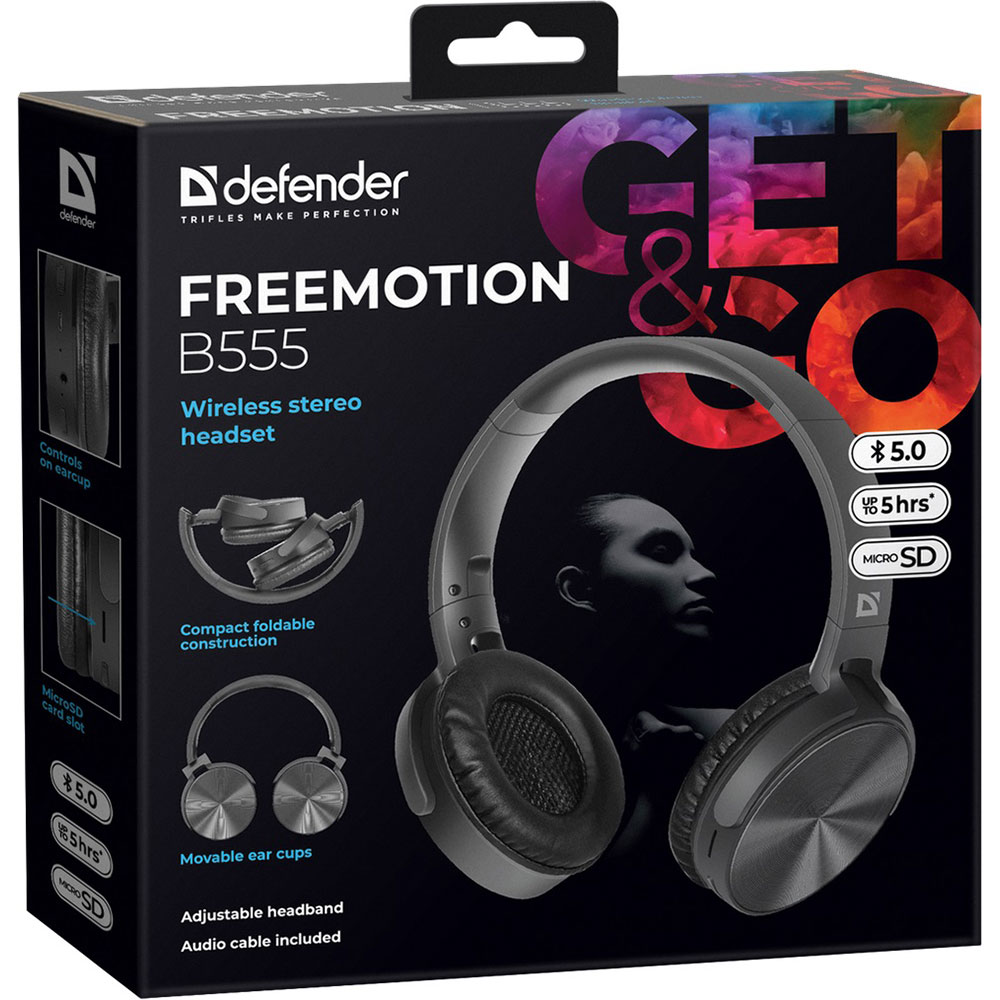 Покупка Гарнітура DEFENDER FreeMotion B555 Black Bluetooth ((63555))