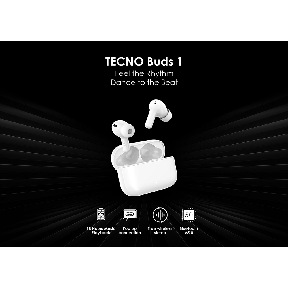 Огляд Гарнітура TECNO Buds 1 White (4895180763274)