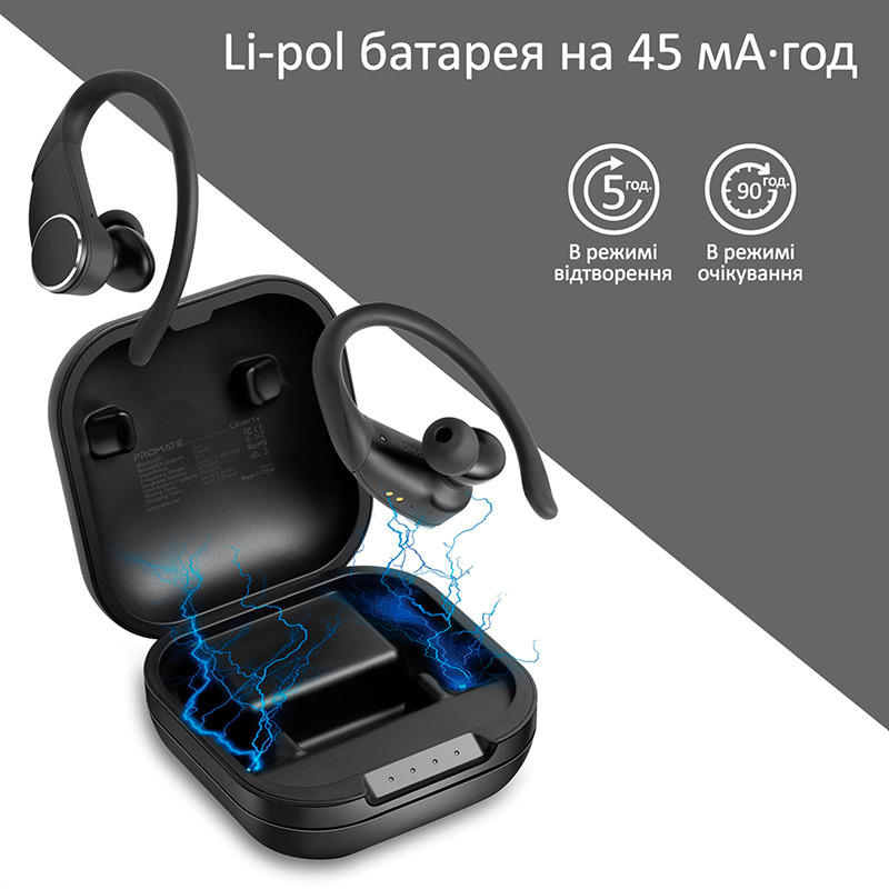 Зовнішній вигляд Гарнітура PROMATE Liberty Black (liberty.black)