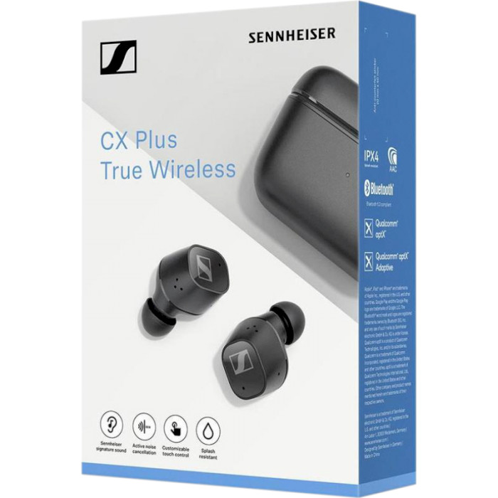 Гарнітура SENNHEISER CX Plus True Wireless Black (509188) Підключення бездротове