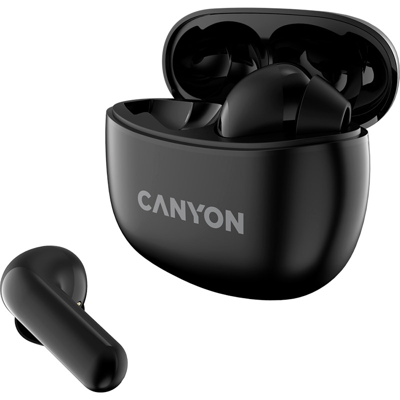 Гарнитура CANYON TWS-5 Bluetooth Black (CNS-TWS5B) Конструкция внутриканальные (в ушной канал)