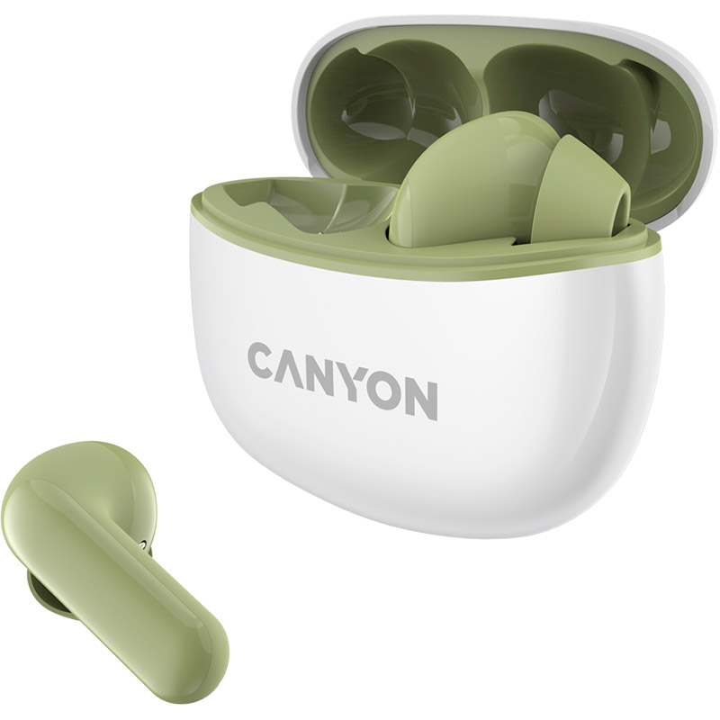 Гарнітура CANYON TWS-5 Bluetooth Green (CNS-TWS5GR) Конструкція внутрішньоканальні (у вушний канал)