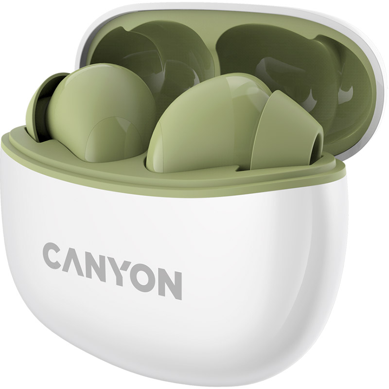 Гарнітура CANYON TWS-5 Bluetooth Green (CNS-TWS5GR) Вид гарнітура