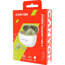 Гарнітура CANYON TWS-5 Bluetooth Green (CNS-TWS5GR)