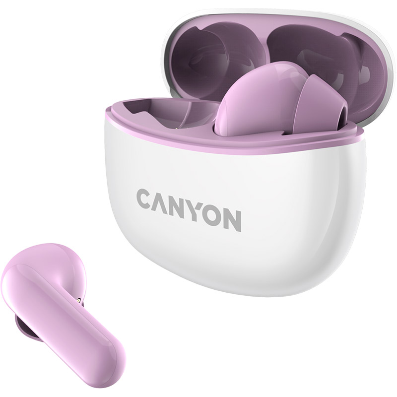 Гарнітура CANYON TWS-5 Bluetooth Purple (CNS-TWS5PU) Конструкція внутрішньоканальні (у вушний канал)