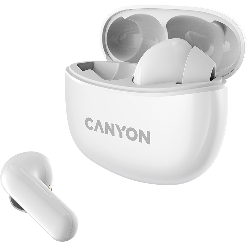 Гарнитура CANYON TWS-5 Bluetooth White (CNS-TWS5W) Конструкция внутриканальные (в ушной канал)