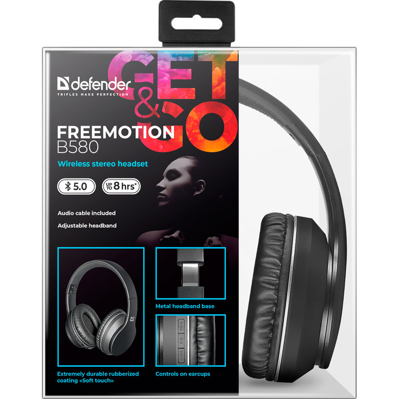 У Фокстрот Гарнітура DEFENDER FreeMotion B580 Black (63580)