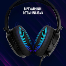 Гарнітура LORGAR Kaya 360 USB 2m Black (LRG-GHS360)