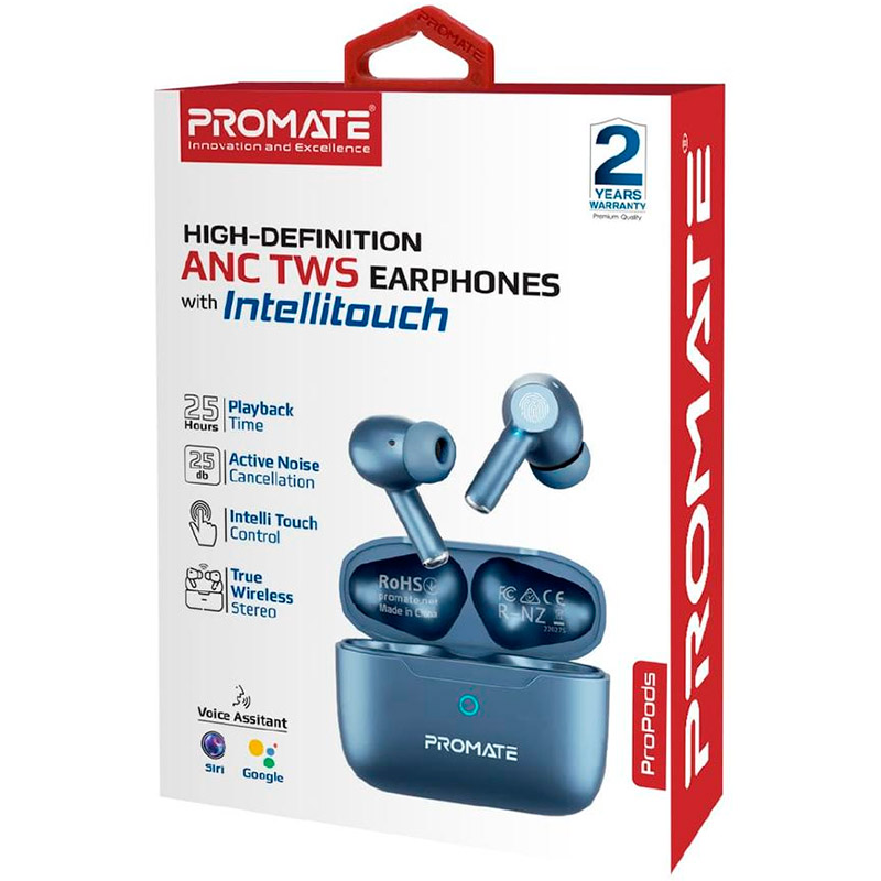 Заказать Гарнитура Promate ProPods Blue (propods.blue)